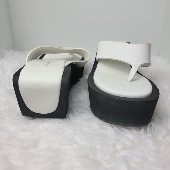Frame Le Ocean Womens Sandals Size 7 Modern Chunky Wedge Platform Thong Shoes - Picture 7 of 10
